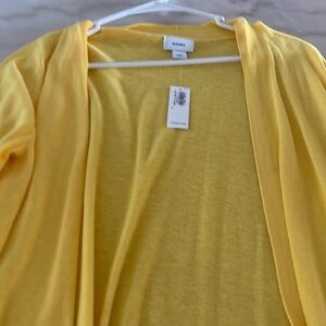 Old navy yellow open front sweater